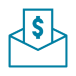 an envelope with cash